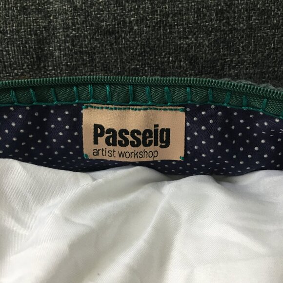 Handmade Tunisian Crocheted Multi-Colored Square Checkerboard Accent Pillow - Picture 9 of 16